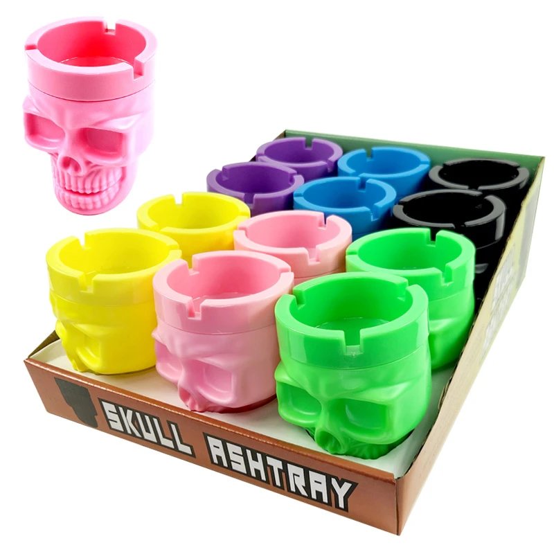 SKULL BUTT BUCKET ASHTRAY - DSIPLAY OF 12