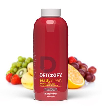 DETOXIFY 16OZ READY CLEAN HERBAL CLEANSE DETOX DRINK TROPICAL FLAVOR
