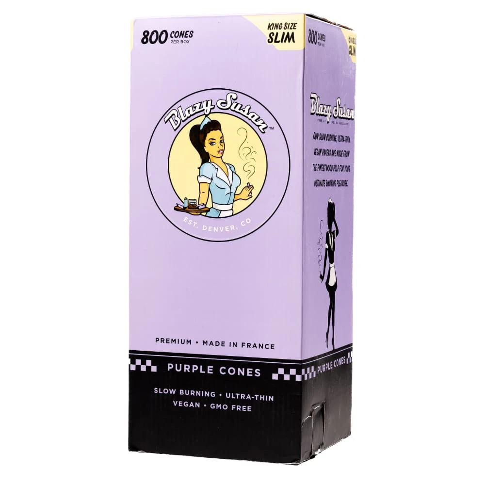 BLAZY SUSAN PURPLE CONES - 800CT DISPLAY